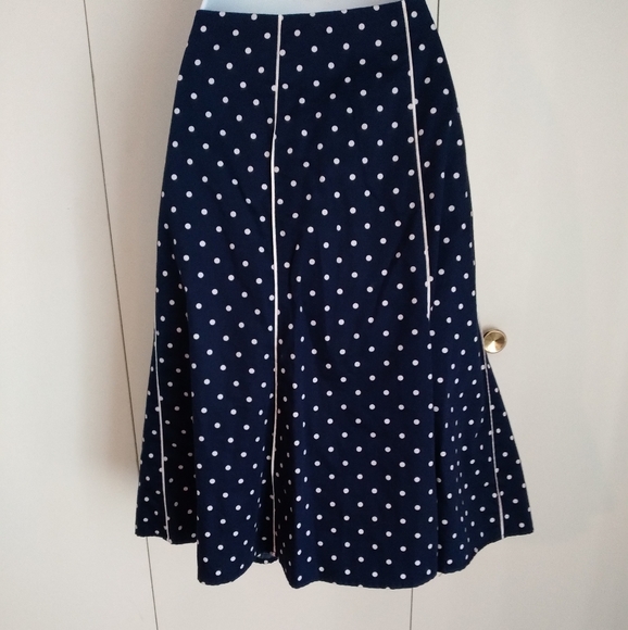 Jones NY women's blue polka-dot skirt size 16W - Picture 4 of 4